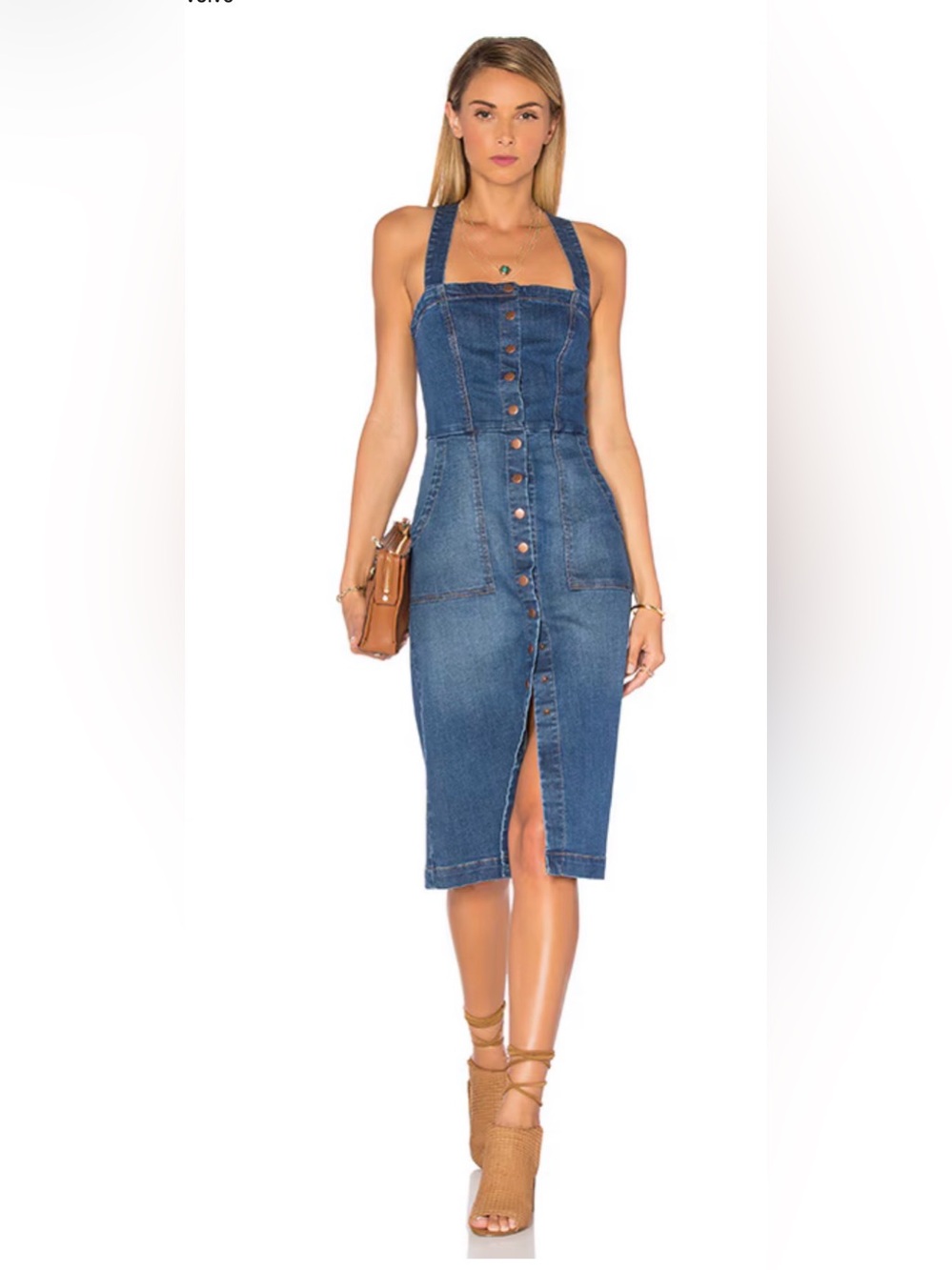 Level 99 Claire Denim Snap Dress size Medium